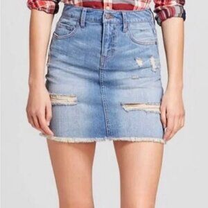 Mossimo Supply Co. Mini Cut Off Denim Skirt